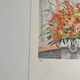 Lithographie signée Michel Henry - Bouquet à la fenêtre