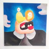 Broken mouth abstract painting