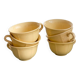 Vintage 6-cup coffee/tea set - Yellow earthenware