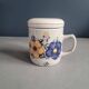 Tasse à thé vintage avec filtre et couvercle
