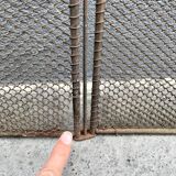 Antique 19th century fireplace screen, 5-panel spark arrester