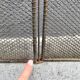 Antique 19th century fireplace screen, 5-panel spark arrester