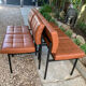 Set of 5 faux leather armchairs in fawn from the 1950s.