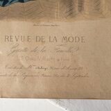 2 old engravings “fashion review”