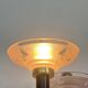 Pair of Art Deco bedside lamps, glass signed by Muller