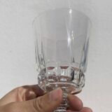10 old cut stemmed glasses
