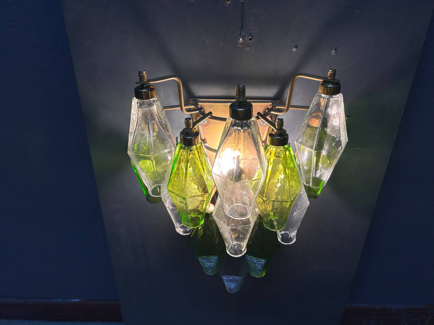 Murano Glass Poliedri Sconces, Italy, 1980s - Set of 2