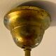 Glass paste and brass umbrella pendant light, 1970
