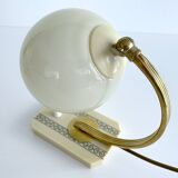 Lampe Art Deco Bakelite Verre Laiton