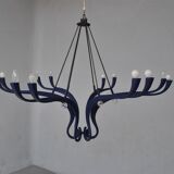 Vintage 1990s design to 12 lights chandelier