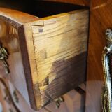 Semainier Louis XV marble brocatello and bronze
