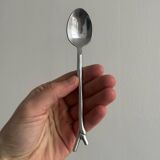 5 small silver metal spoons
