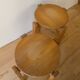 Pair of vintage solid pine stools, 1970s