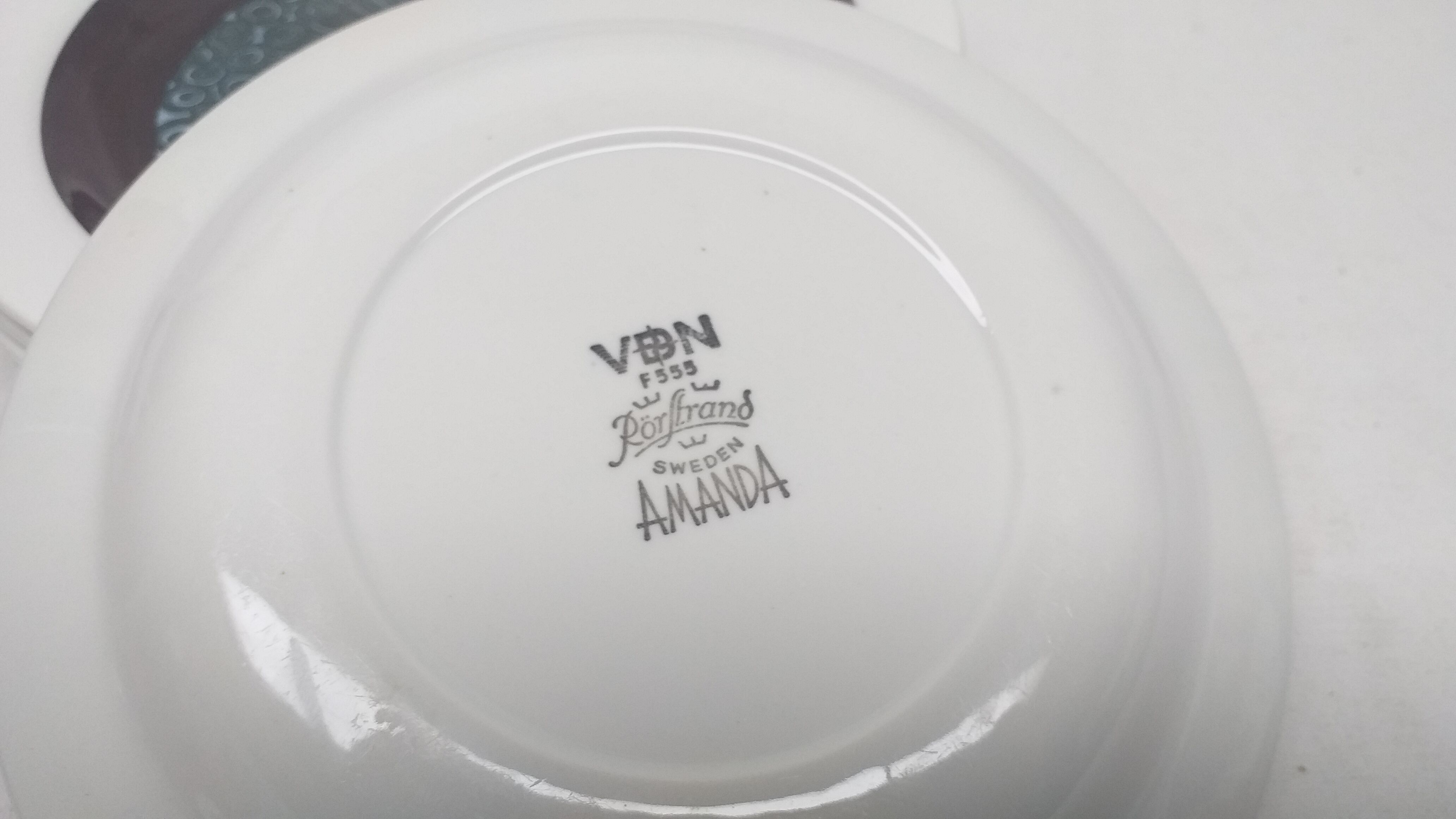 Dessert plate Rorstrand Amanda designer Campbell