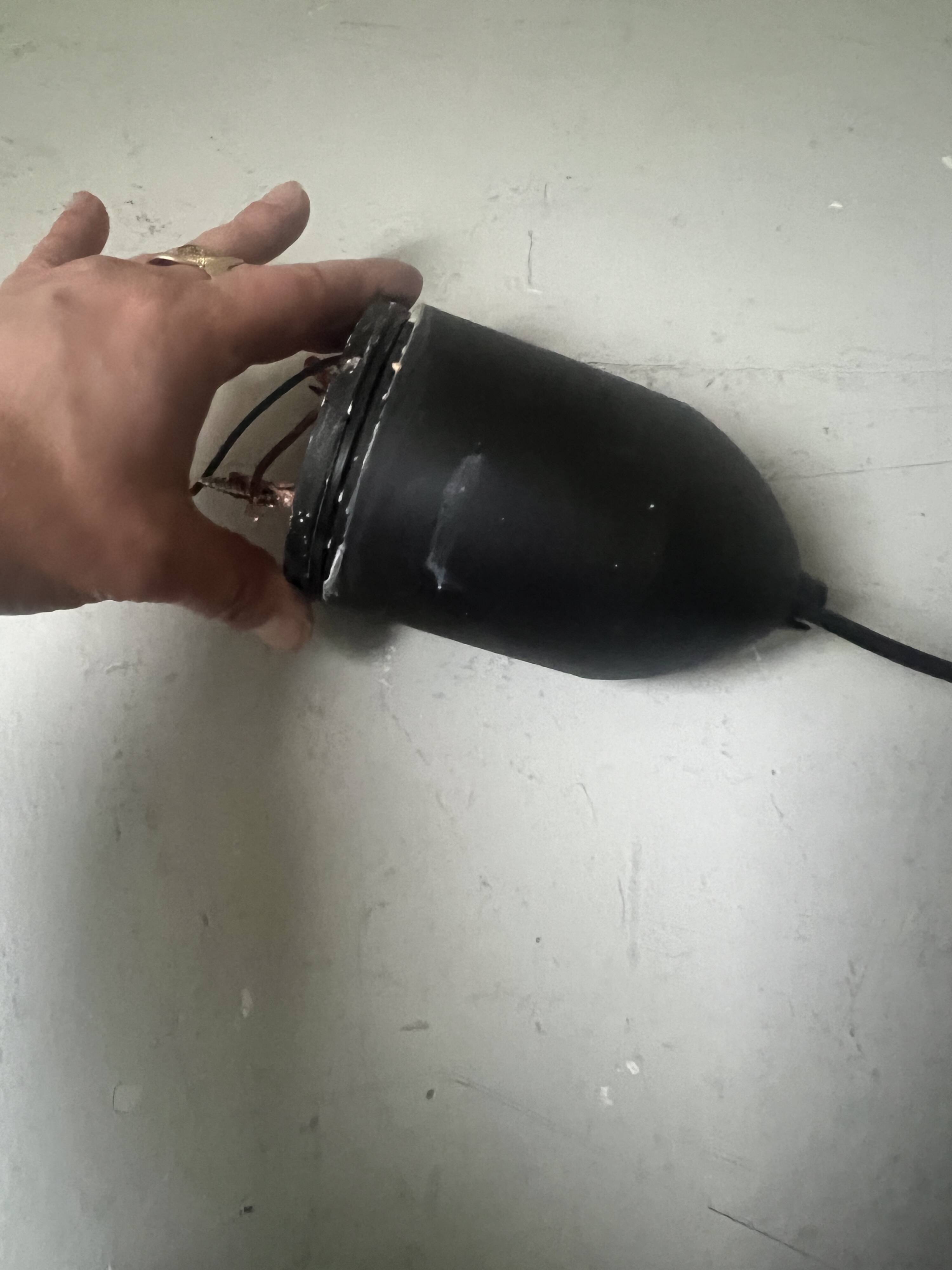 Danish suspension light JEKA in chrome metal, design Denmark 1970.