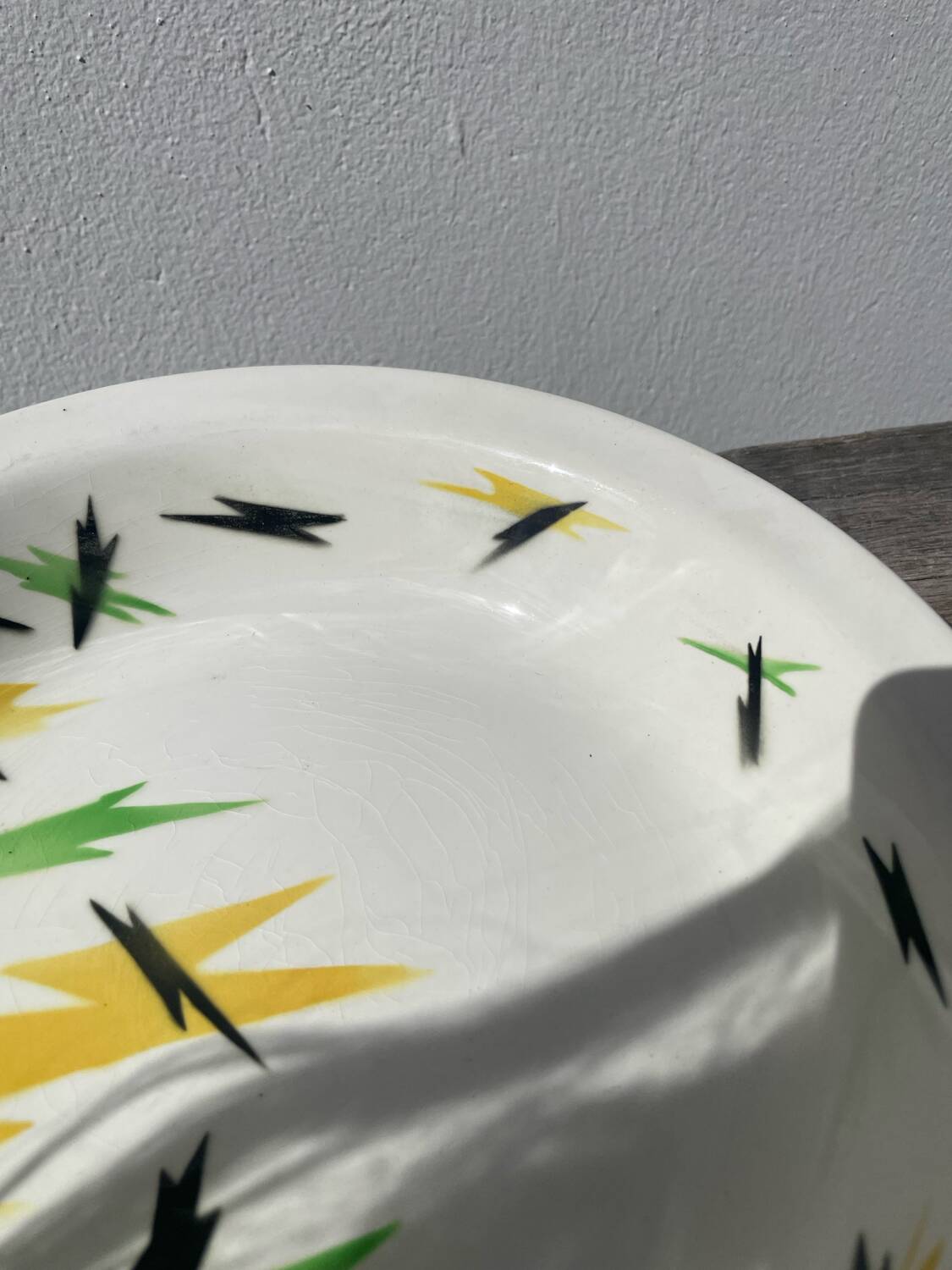 Round éclair dish 1970 Digoin Sarreguemines
