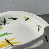 Plat rond éclairs 1970 Digoin Sarreguemines