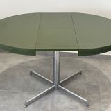 Extendable round table, foot chrome year 70