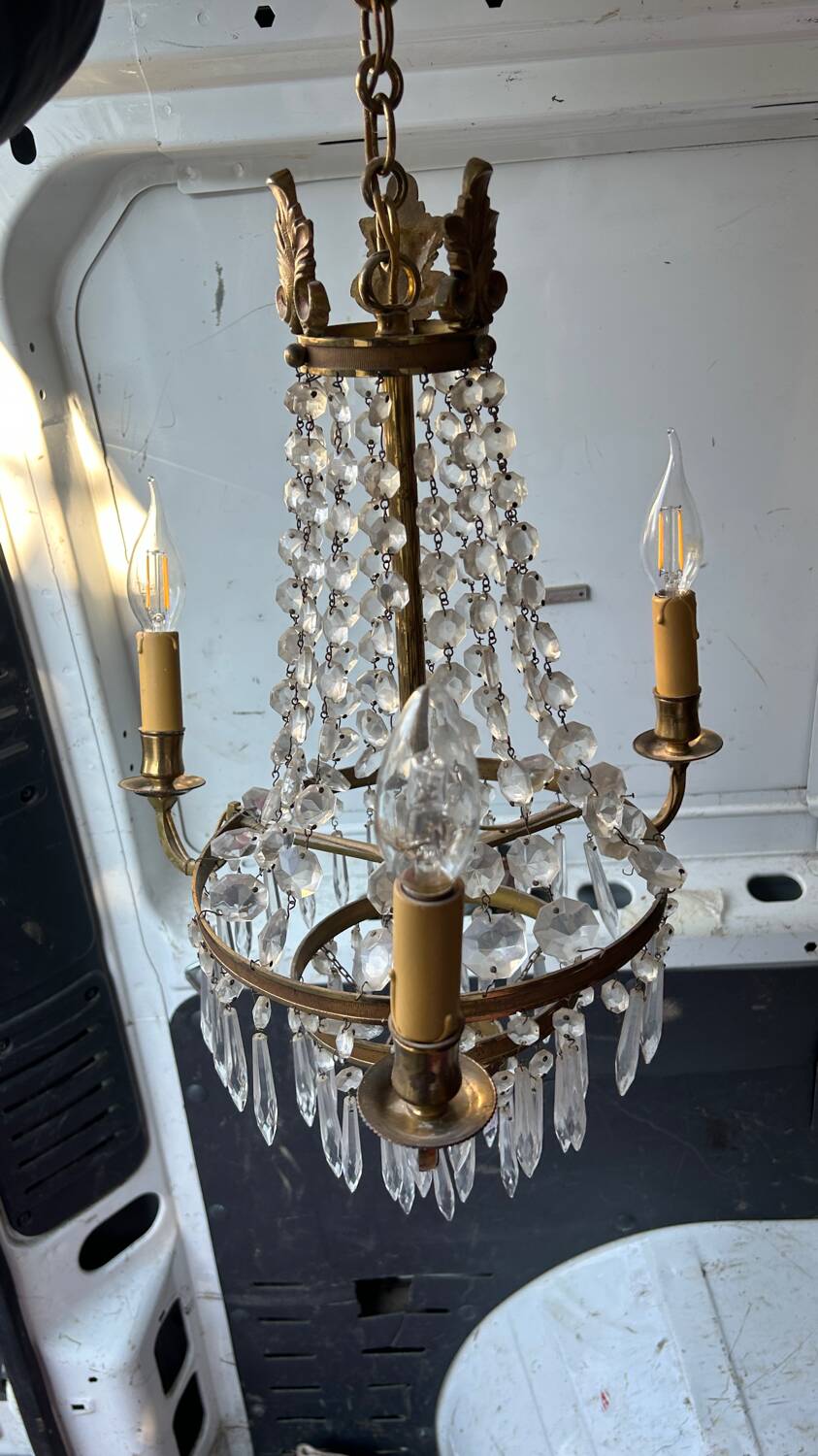 Lustre vintage en cristal