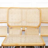 6 Cesca B32 Breuer Chairs Made in Italy - Canework of the seats redone