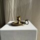 Antique gold hand candlestick with a handle fixed by 3 rivets H8 D13