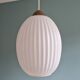 Scandinavian suspension lamp in white opaline 1960s