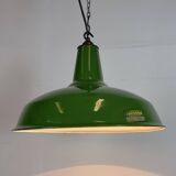 Suspension industrielle en émail vert de Jackson Electrical Co., années 1960