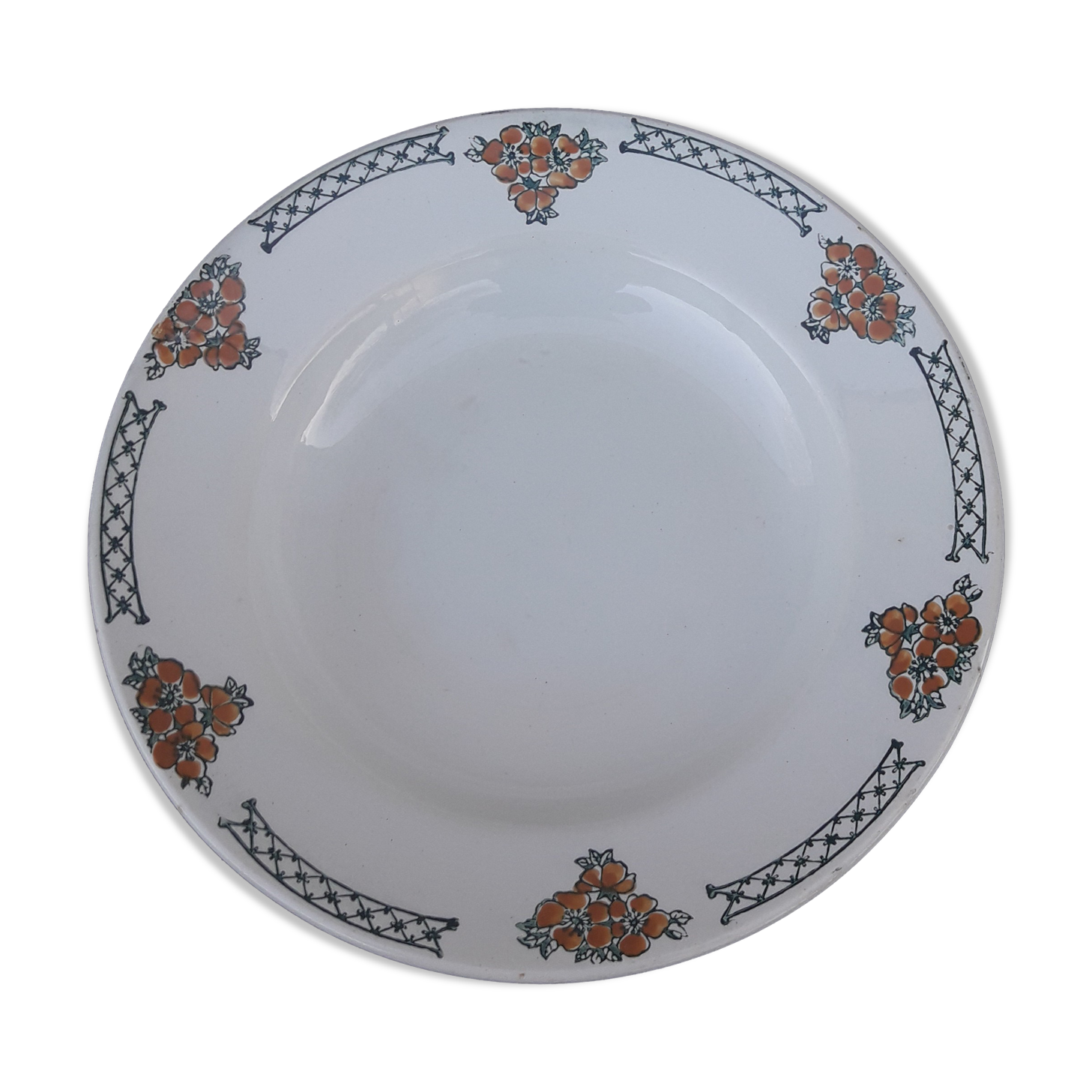 Hollow plate in earthenware Mill of Wolves and Hamage model Hawthorn diam 22 cm