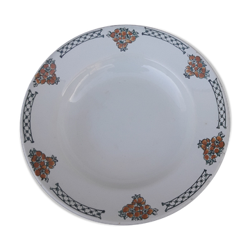 Assiette creuse en faïence Moulin des Loups et Hamage modèle Aubépine diam 22 cm