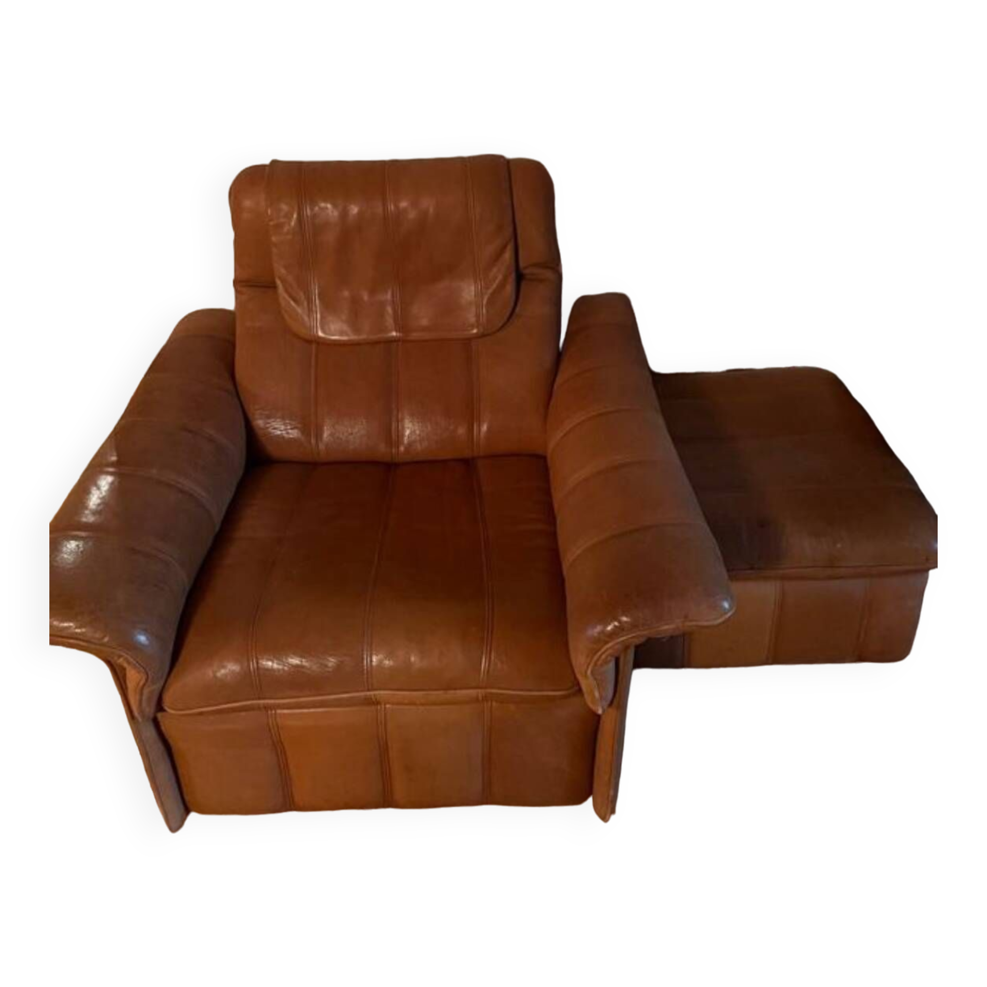 Armchair and footrest