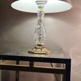 Lampe 1975 a 80 verre et  chrome or