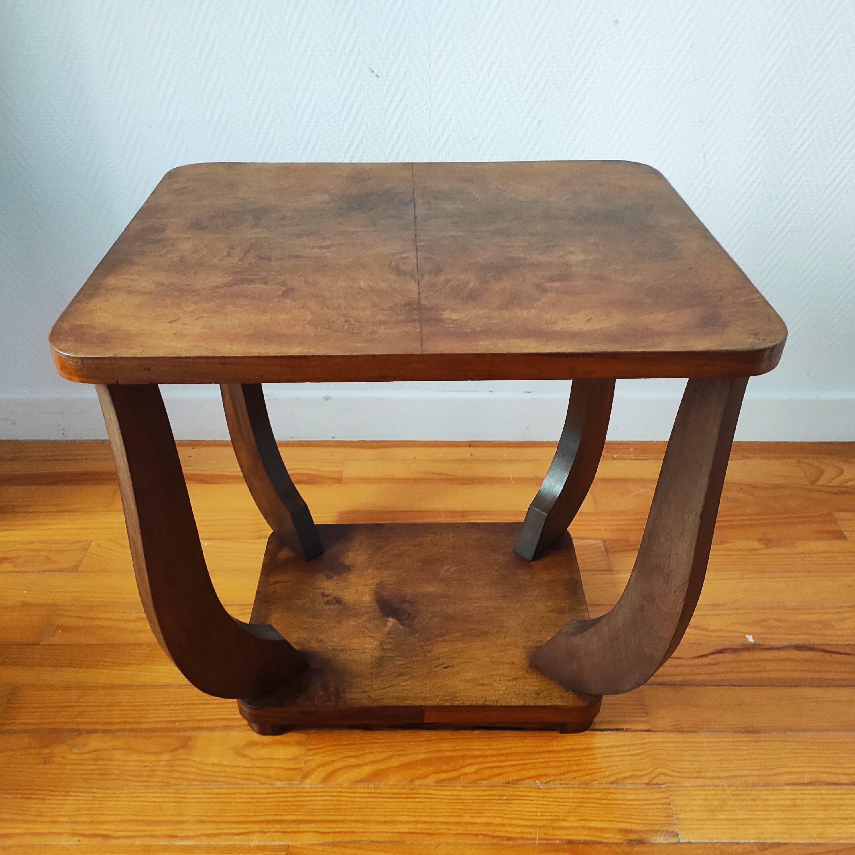Art Deco wooden side table, circa 1940
