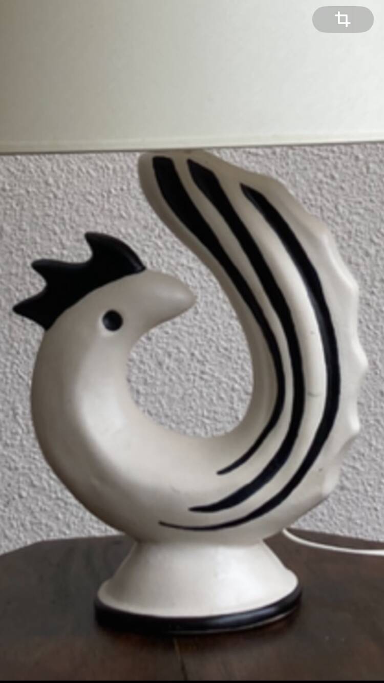 Roger Capron ceramic lamp 1950