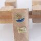 Vintage Scandinavian wooden candlestick 1970