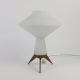 Lampe en verre opalescent 1950-60