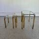 Vintage nesting tables in brass and glass from the 70s – set of 3