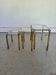 Vintage nesting tables in brass and glass from the 70s – set of 3