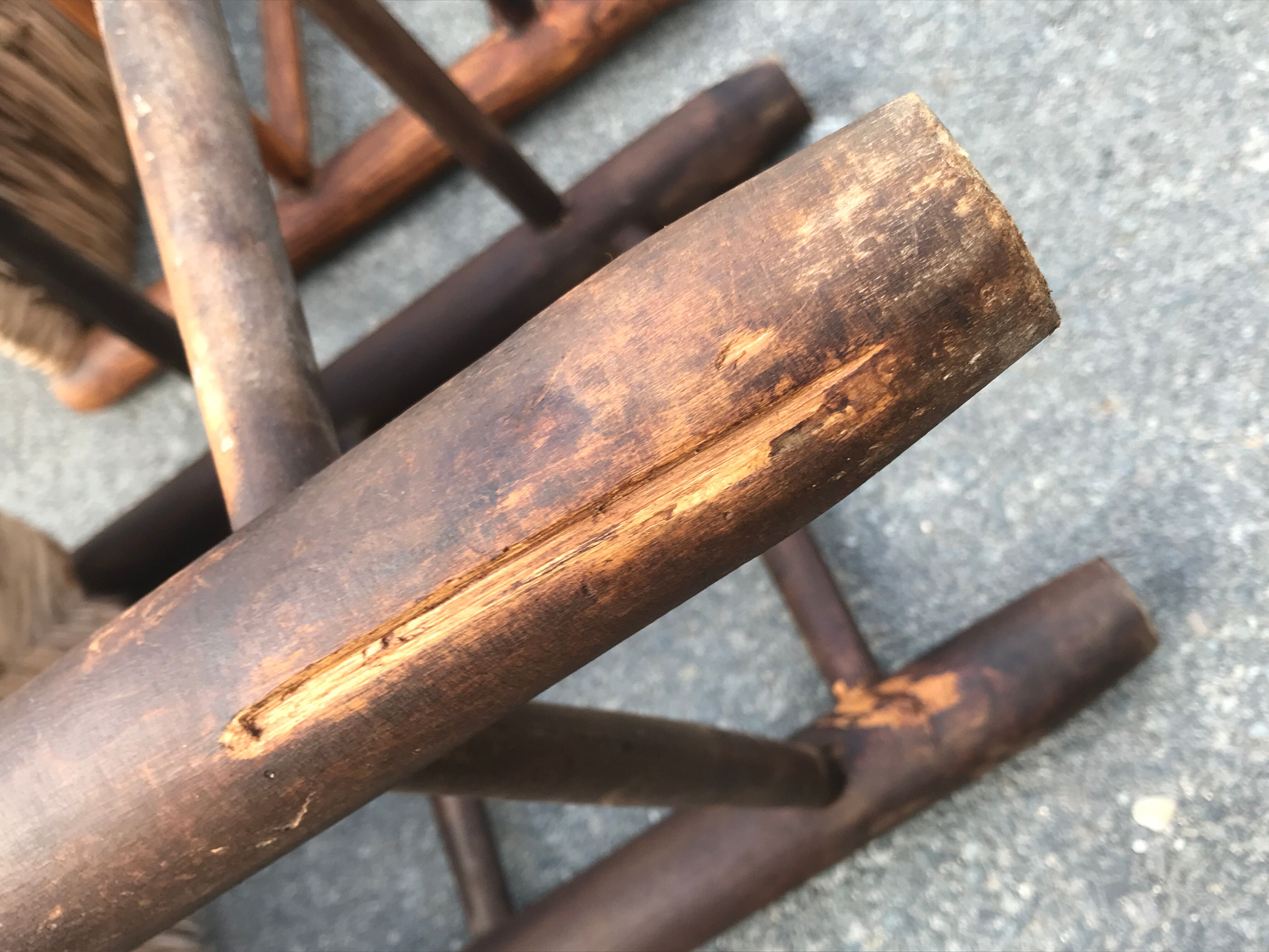 Chaises campagne suisse paille 1950