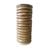 Enamelled stoneware scroll vase