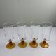 Amber footed glass