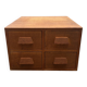 Oak craft cabinet with 4 drawers