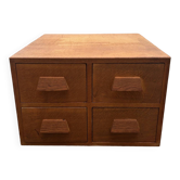 Oak craft cabinet with 4 drawers