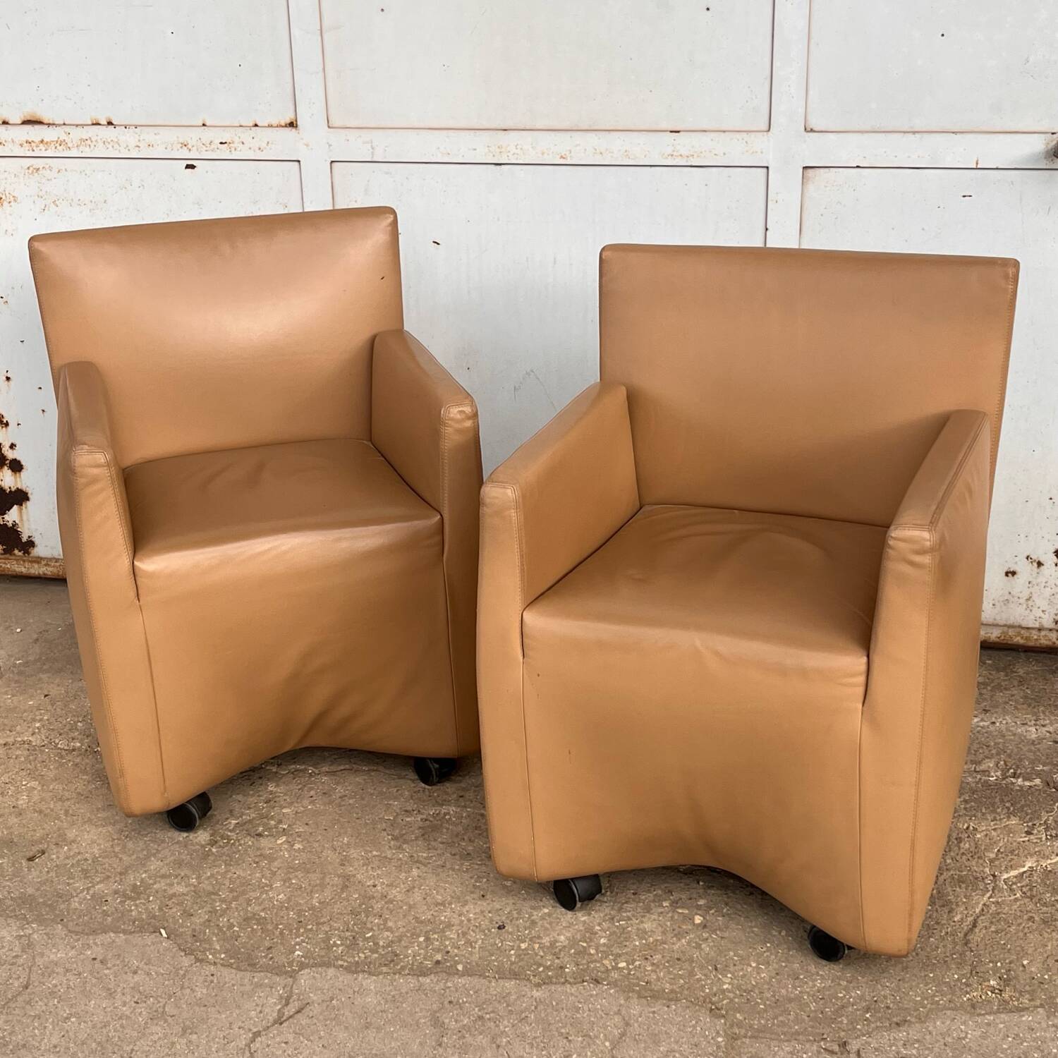 Pair of Italian design armchairs Pat.Pending