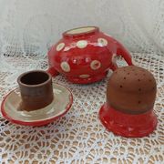 Handmade pottery teapot