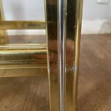 70s design nesting tables in metal and glass