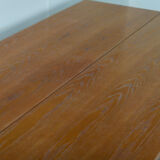 Mcguire rattan flip-top console or dining table light oak