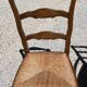 2 armchairs and 1 chair in natural wood with straw seats