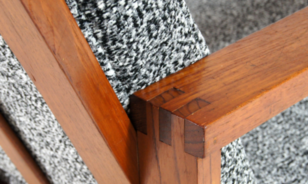 Vintage teak chair retro 1960s