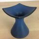 Modernist candle holder in blue ceramic
