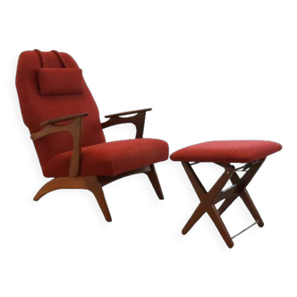 Armchair with footstool 'Vorchten'